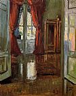 Egon Schiele Canvas Paintings - View into the Apartment of Leopold and Marie Czihaczek